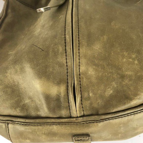 F. Biasia green gray drawstring purse - Picture 8 of 12